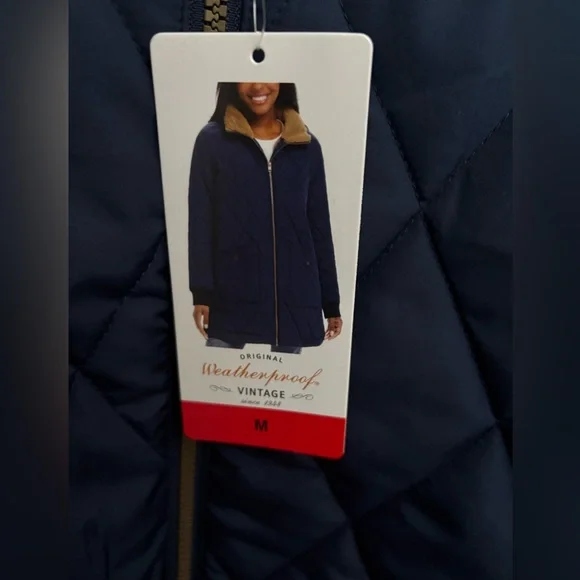 Weatherproof Navy Quilted Puffer Jacket